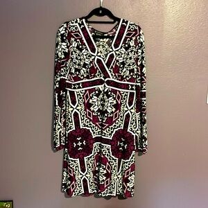 INC international concepts size large polyester dress long sleeve
